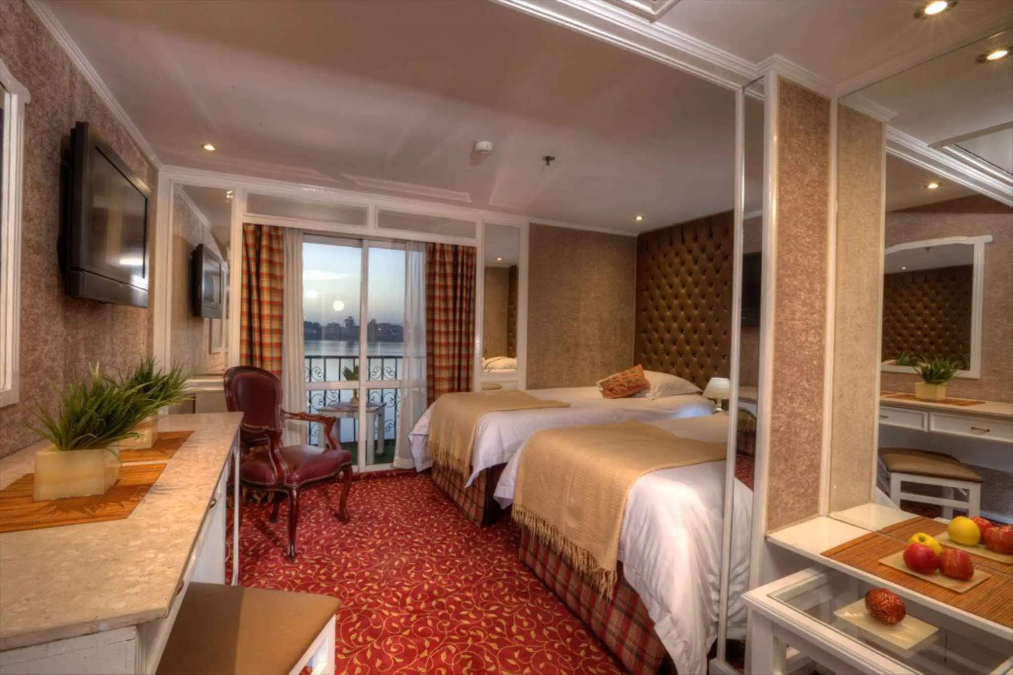 Cabin aboard the MS La Traviata Nile Cruise Nile cruise